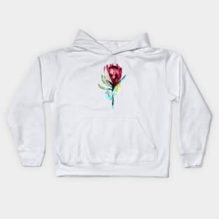 Purple protea flower Kids Hoodie